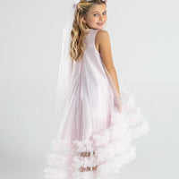 Blush Floral High-Low Tulle Pink Dress 3032