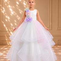 Ivory Floral Tulle Ball Gown 3126 - front