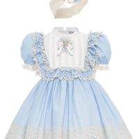 💎 Blue Vintage Garden Baby Dress 💎36420