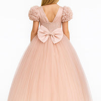 ✨🌸 Via Bambino – Elegant Blush Tulle Dress 4099