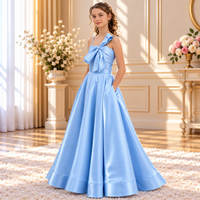 Sky Blue Shimmer Fabric Gown 5644B