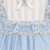 💎 Blue Vintage Garden Baby Dress 💎36420