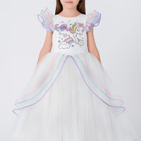 Lovely Girls Dress White 35051