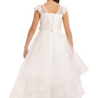 Lovely White Girls Dress 34094