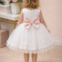Ivory Layered Pearl Baby Dress 2604