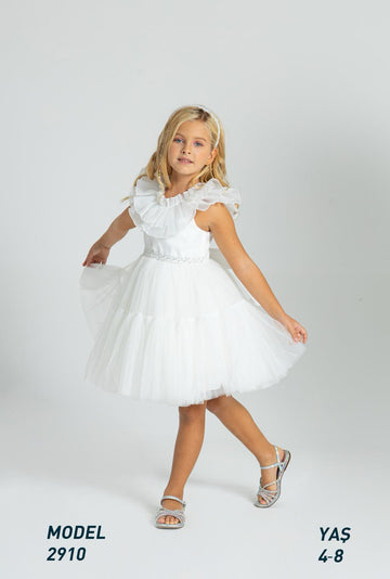 Girls Lovely White Dress 2910