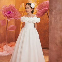 Girls Dress POR 3157 Off-White