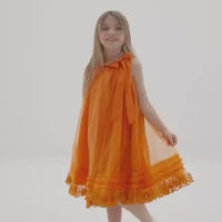 Girls occasion dress Orange 2185