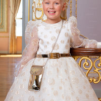 Ivory & Gold Dress 33086