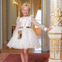 Ivory & Gold Dress 33086