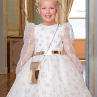 Ivory & Gold Dress 33086