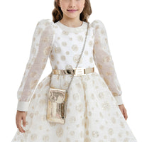 Ivory & Gold Dress 33086