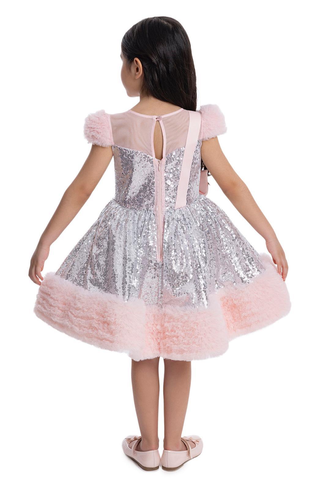 Lovely Girls Dress Silver 34043