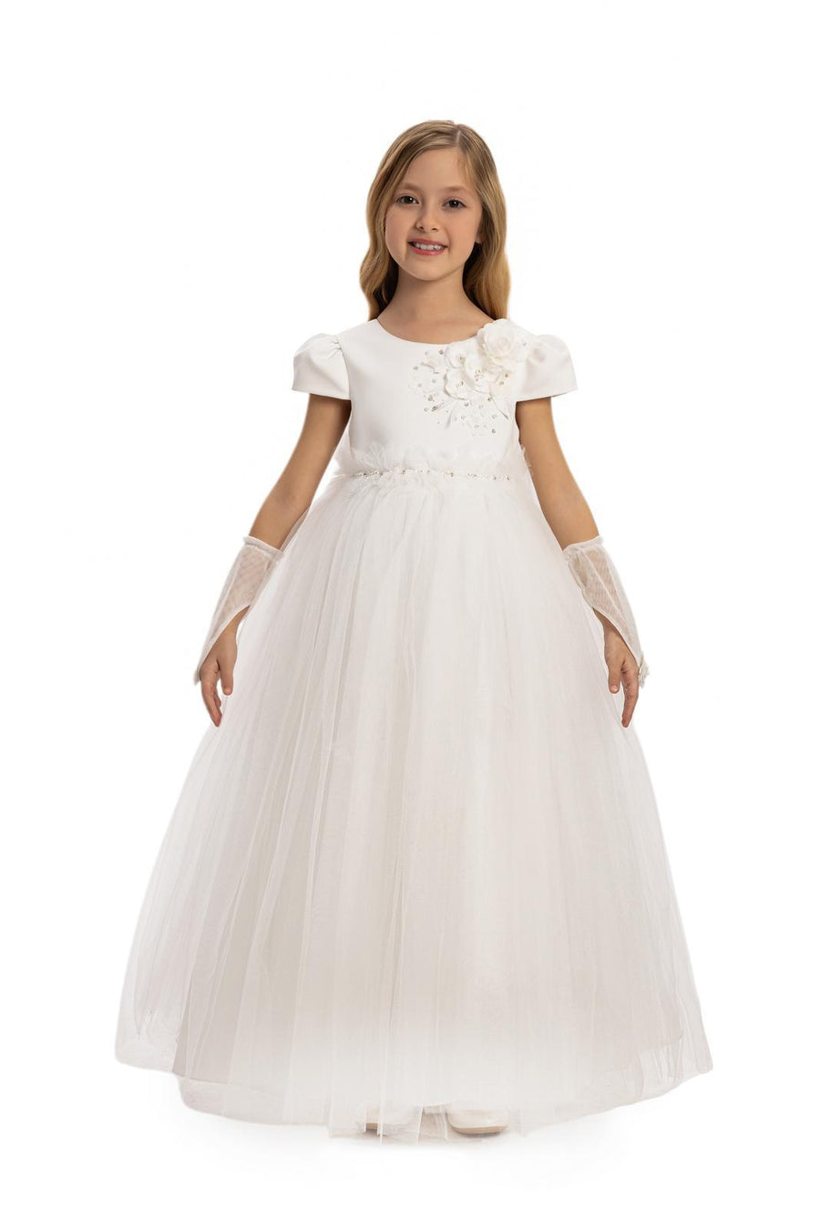 Lovely Girls Dress White 35190