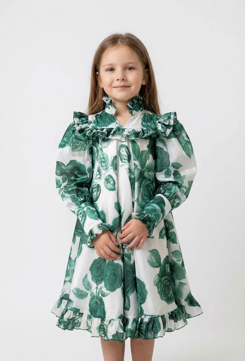 Girls occasion dress Green 2409
