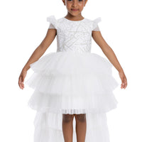 Lovely Girls Dress White 34148
