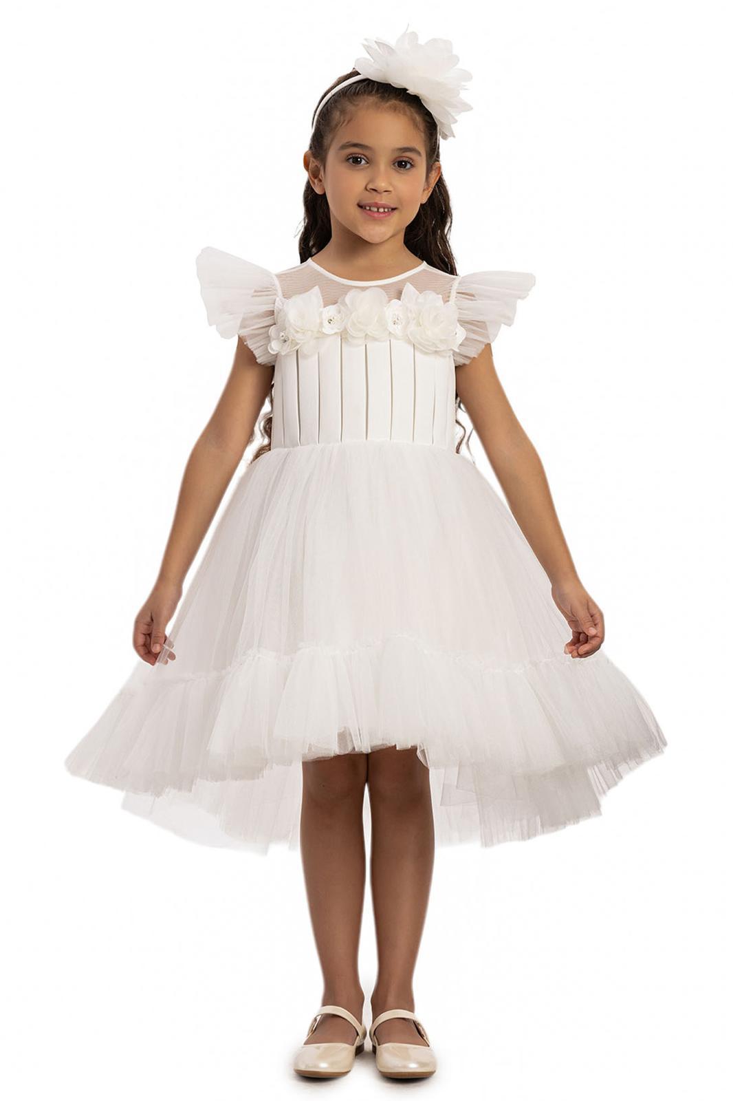 Lovely Girls Dress White 35194