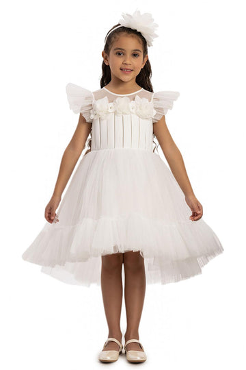 Lovely Girls Dress White 35194