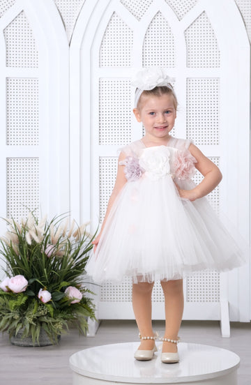 Flower Baby Dress White 3166