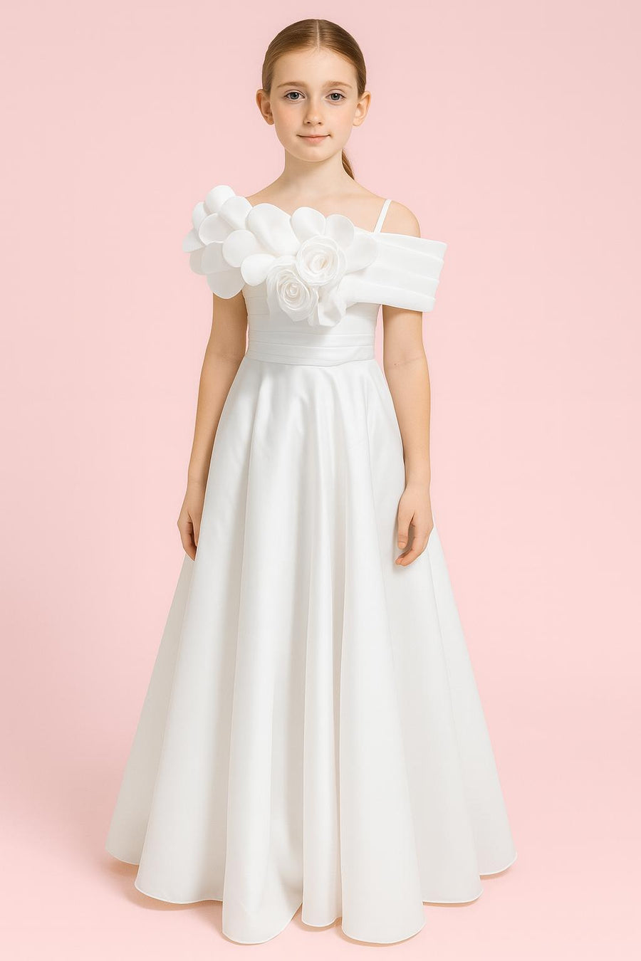 Girl Dress POR 3178 Off-White