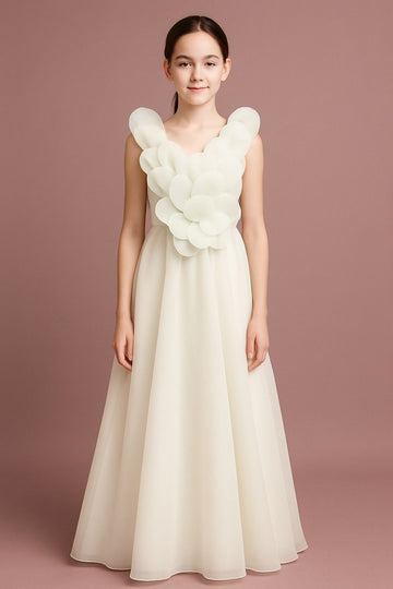 Girl Dress POR 3181 Off-White