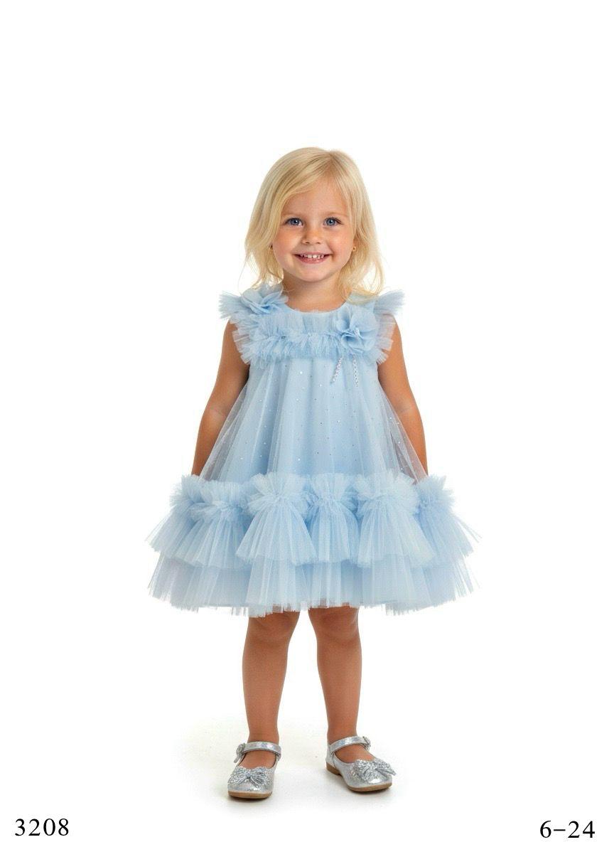 Lilac Sparkle Ruffle Tulle Baby Dress 3208