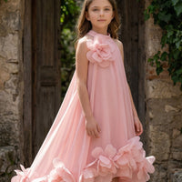 Pink Cascade Couture Dress 3208