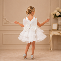 Ivory Angel-Wing Floral Tulle Dress 3488 - back