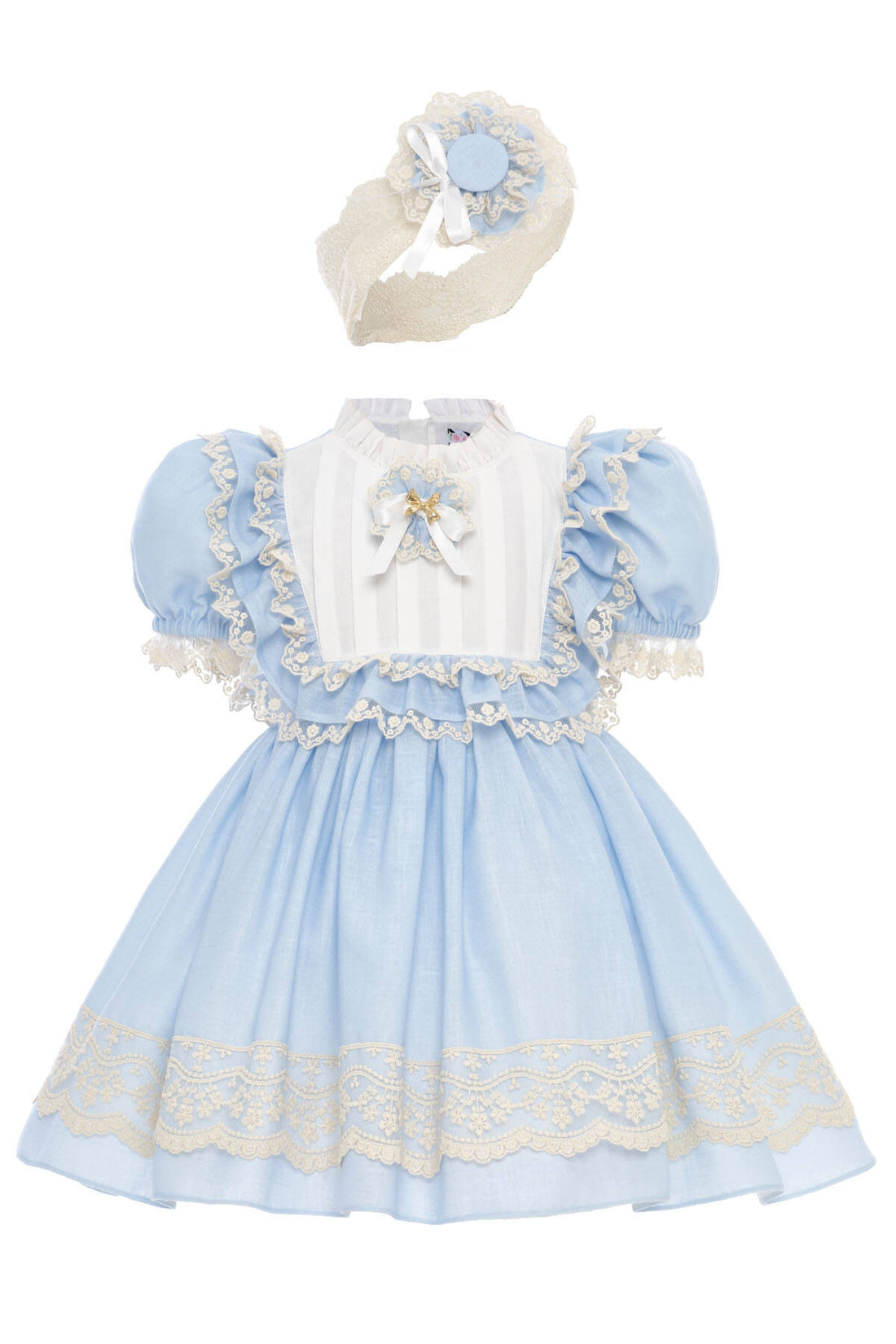 💎 Blue Vintage Garden Baby Dress 💎36420