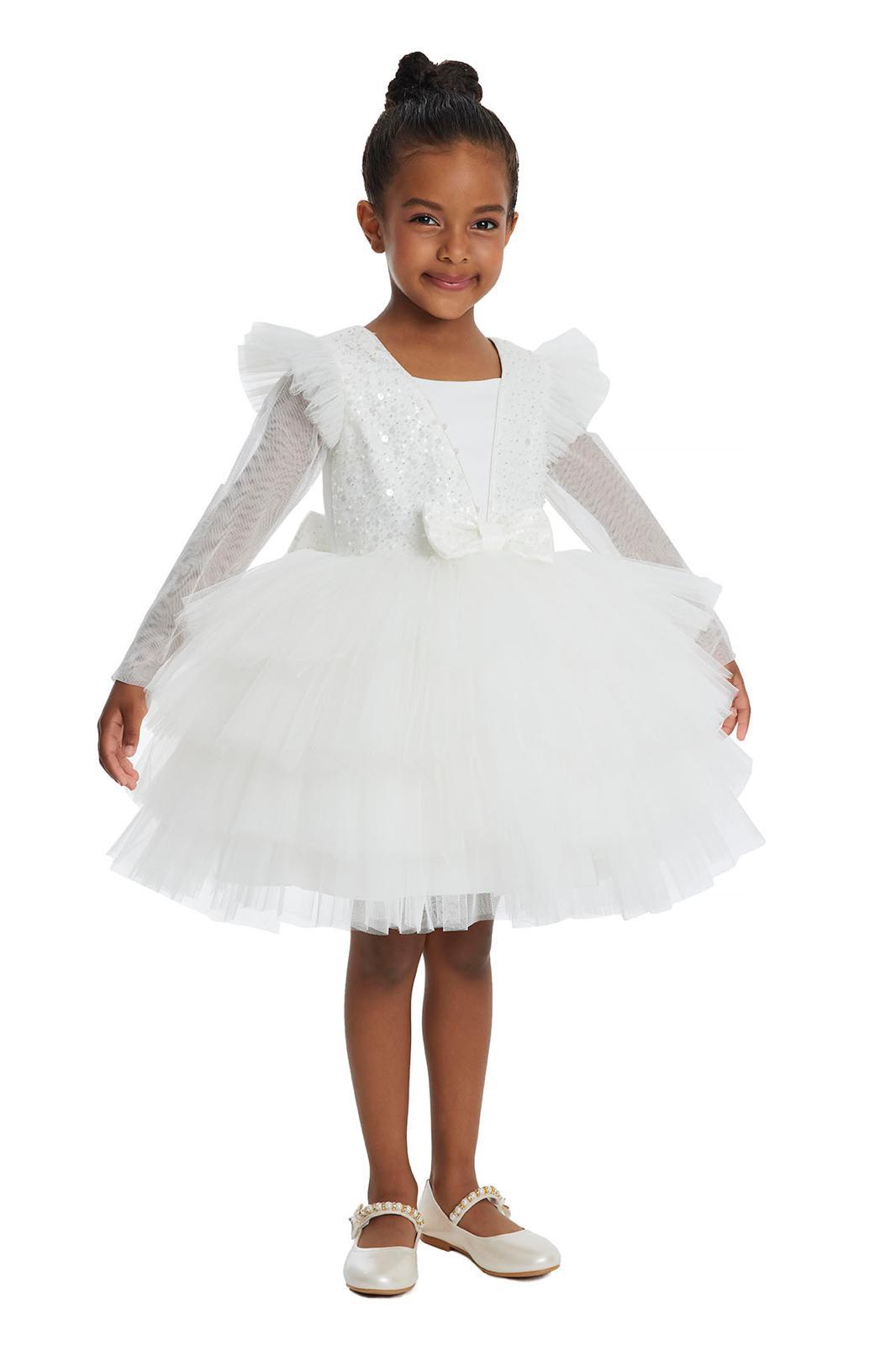 Lovely Girls Dress White 34053