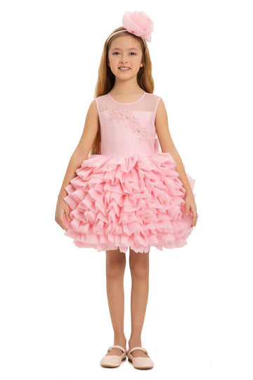 Lovely Girls Dress Pink 35227