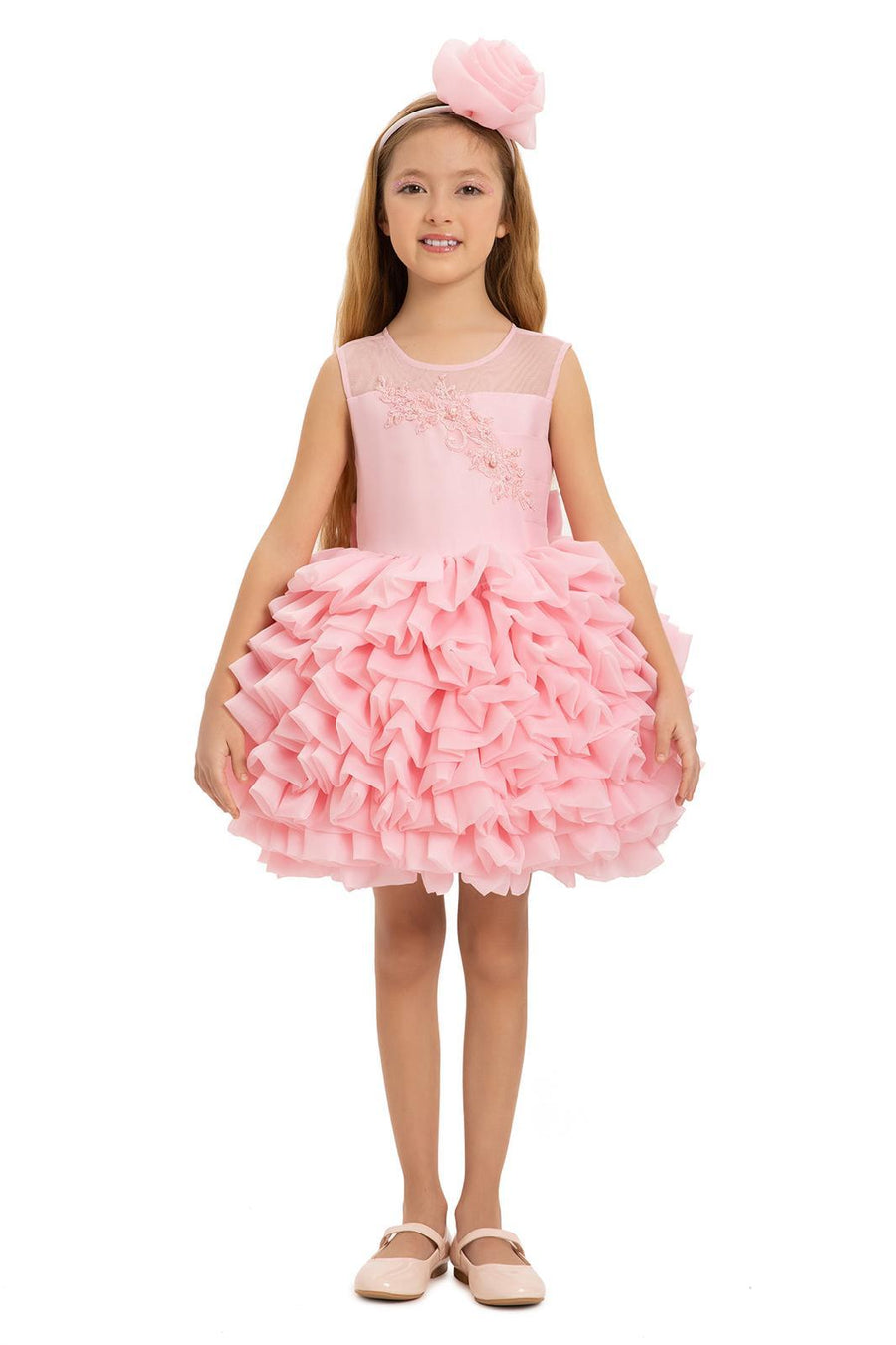 Lovely Girls Dress Pink 35227