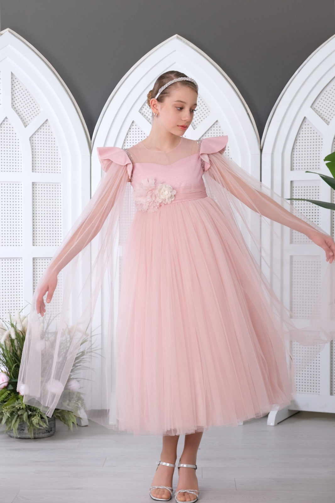 Flower Teen Dress Pink 3144