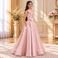 Soft Pink Shimmer Fabric Gown 5644B