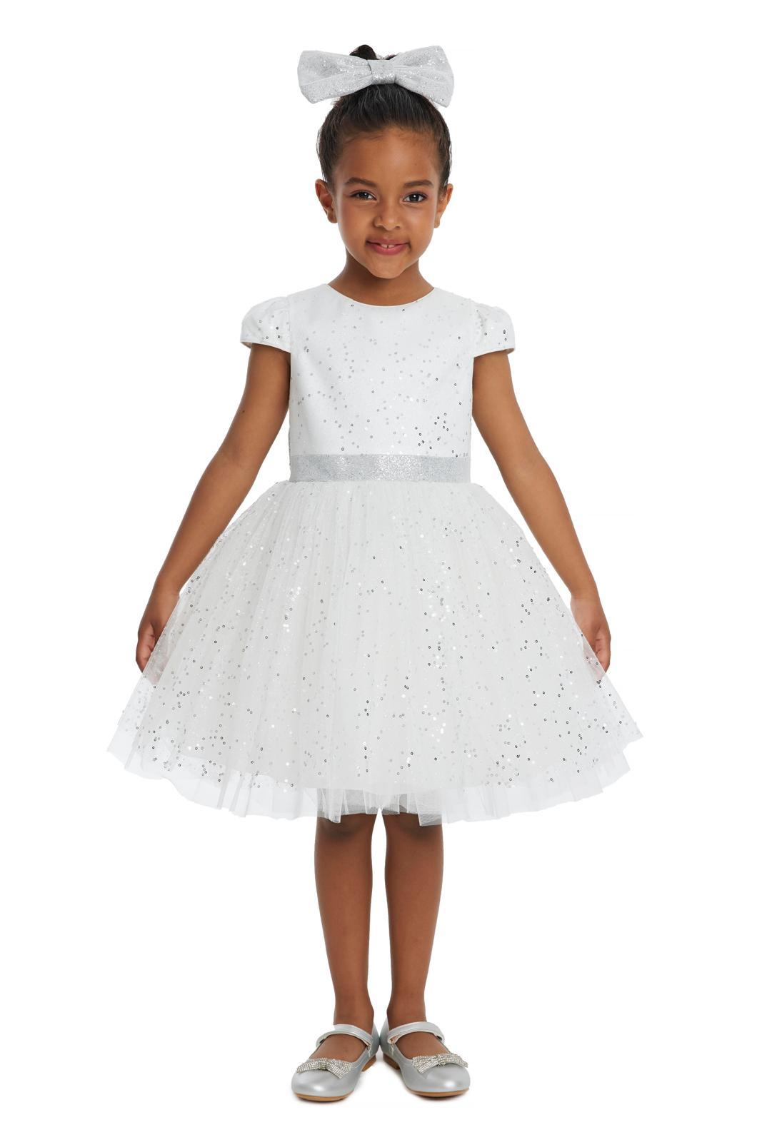 Lovely Girls Dress White 34001