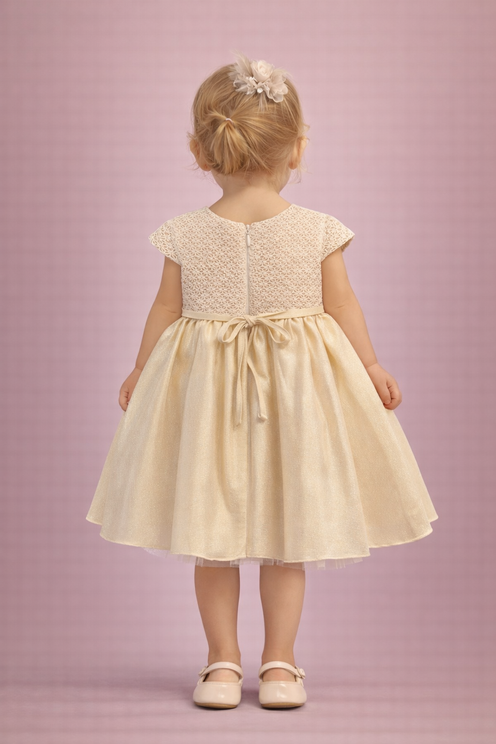 Golden Pearl Baby Couture Dress 606
