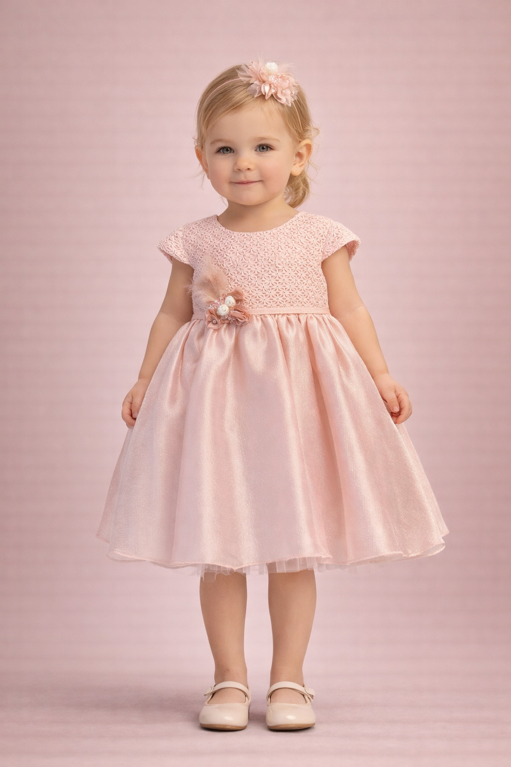 Blush Pearl Baby Couture Dress 606
