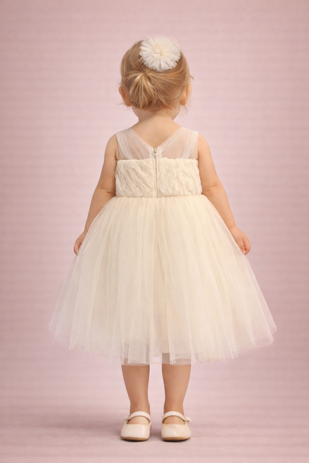 Golden Tulle Princess Baby Dress 6112