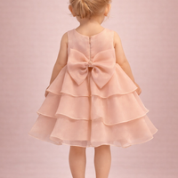 Blush Layered Pearl Baby Dress 6126