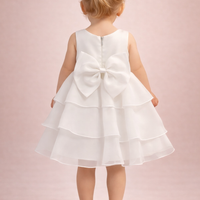 Ivory Layered Pearl Baby Dress 6126