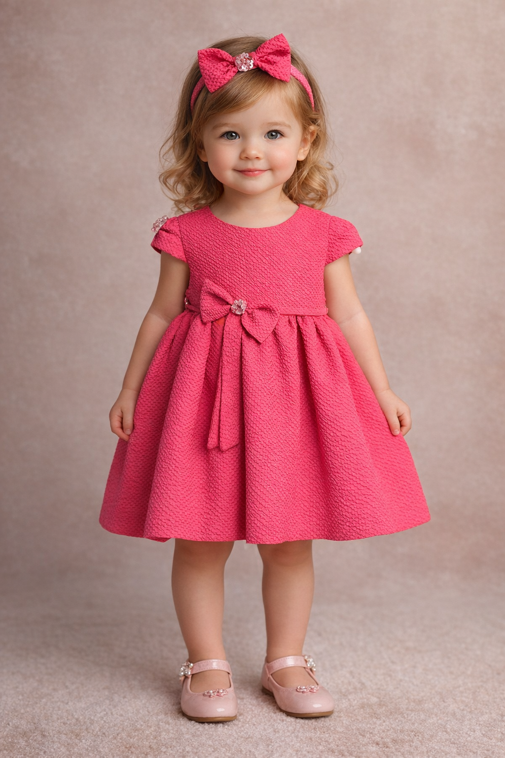 Fuchsia Grace Baby Couture Dress 616