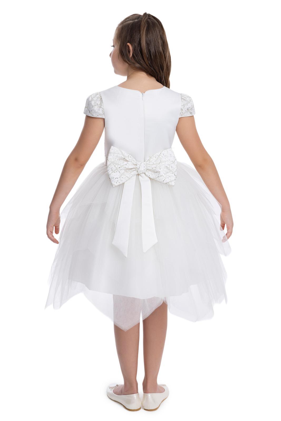 Lovely White Girls Dress 34012
