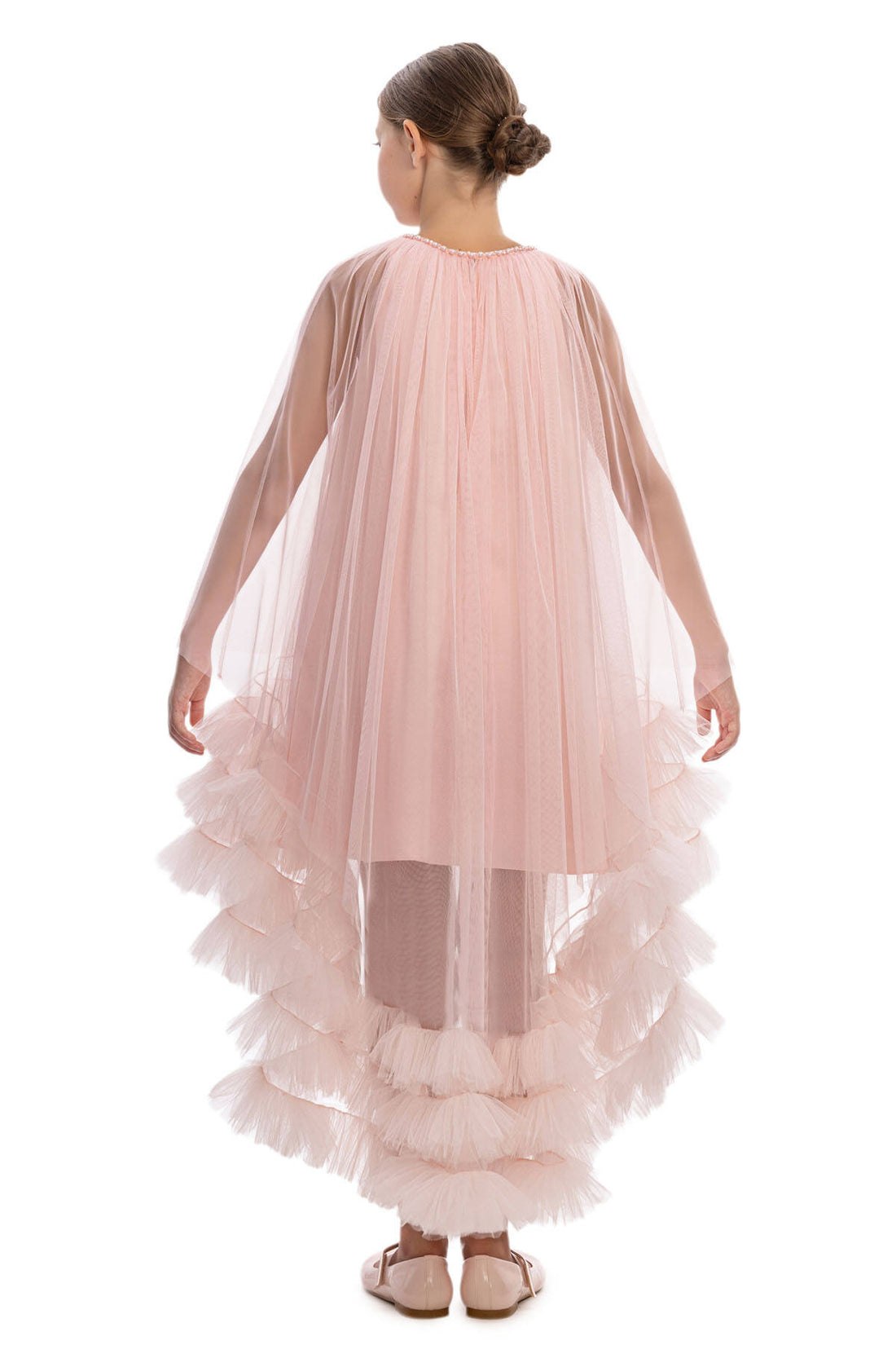 🌸 Blush Couture High-Low Ruffle Dress 🌸36125