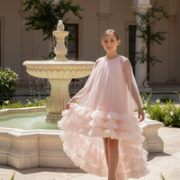 🌸 Blush Couture High-Low Ruffle Dress 🌸36125