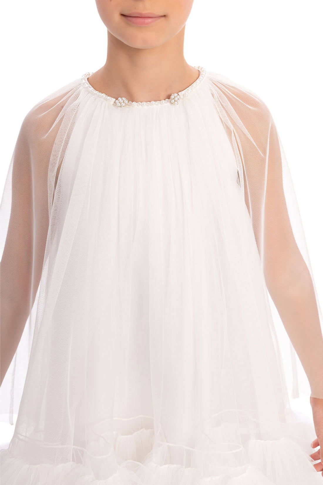 💎 White Couture High-Low Ruffle Dress 💎36125