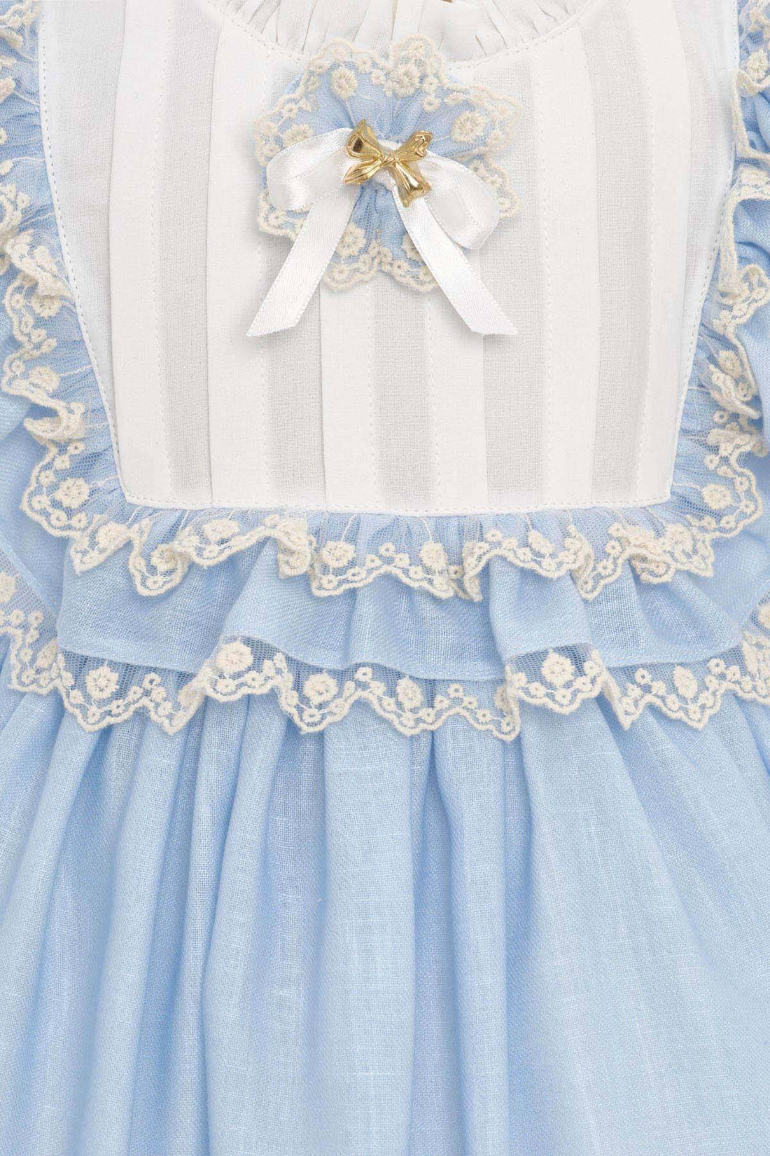 💎 Blue Vintage Garden Baby Dress 💎36420