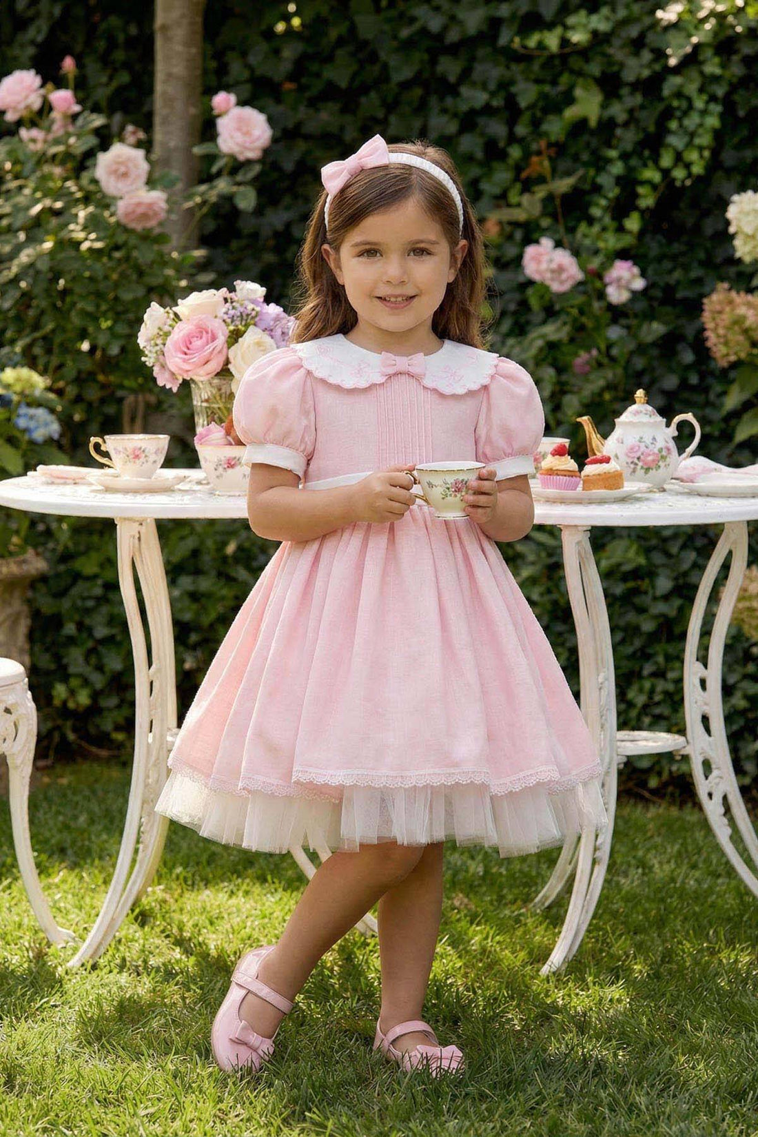 💗Pink Vintage Garden Baby Dress 💗36371