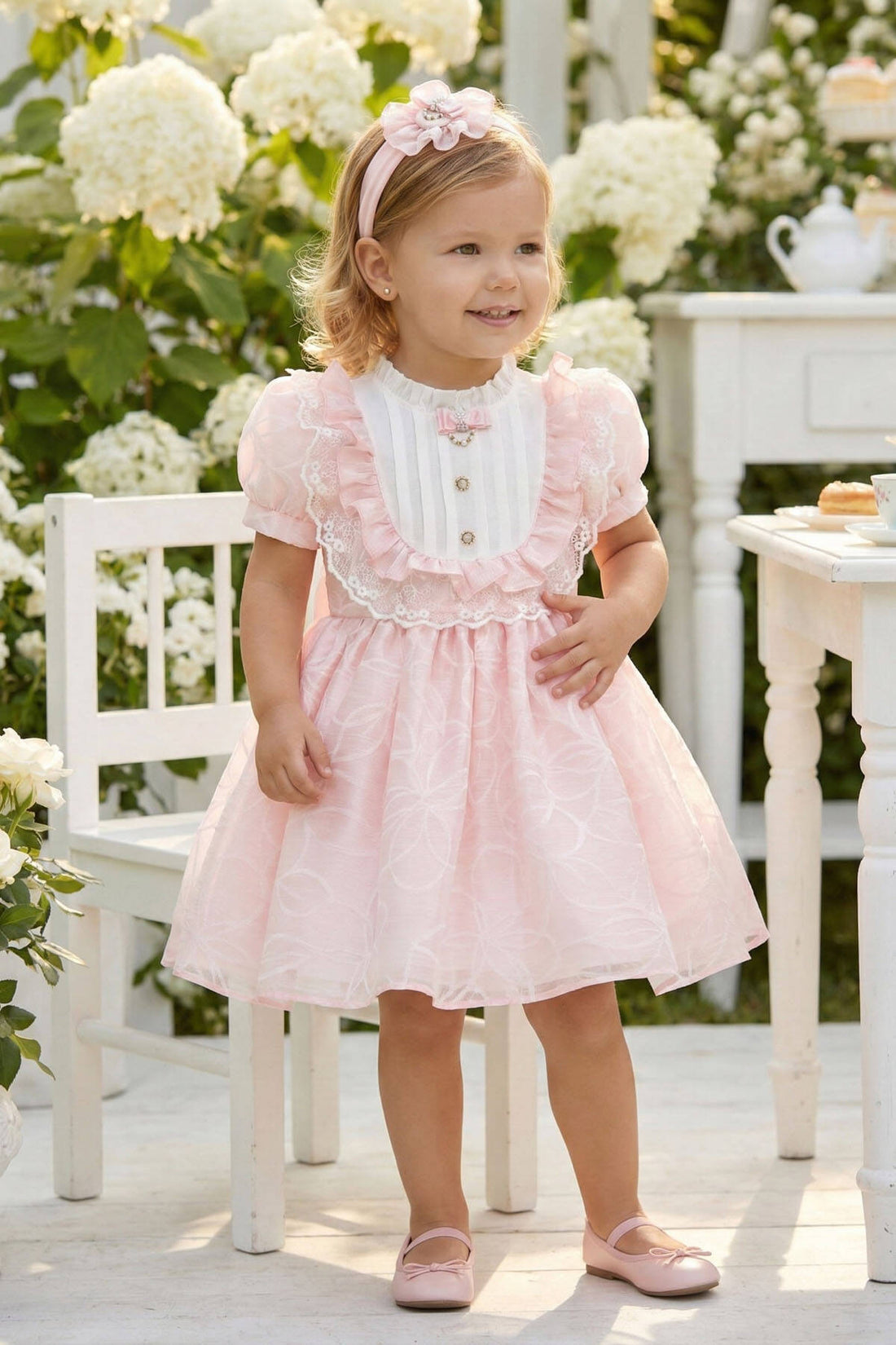 🤍Blush Garden Lace Baby Dress 🤍 36445