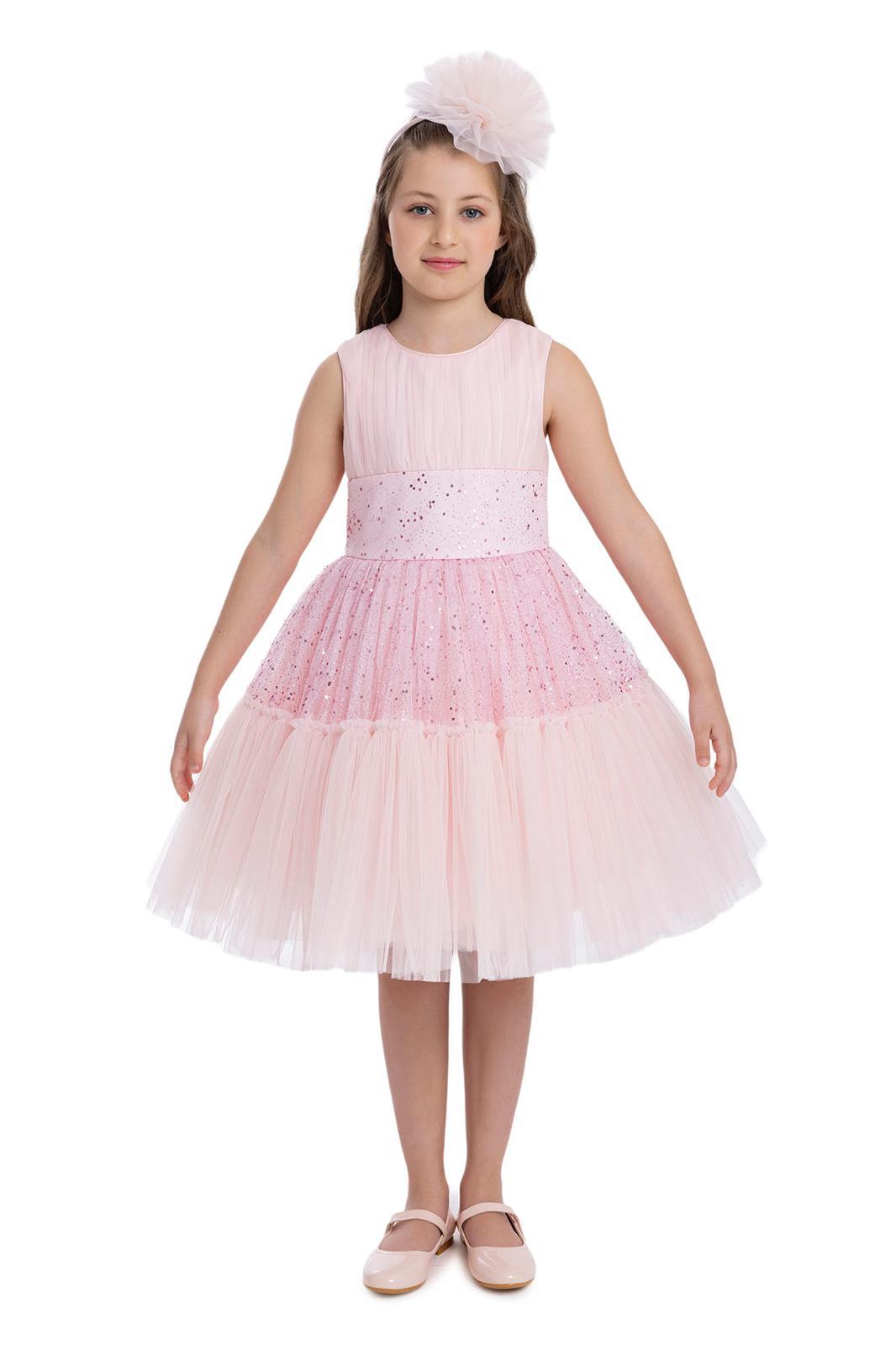 Lovely Pink Girls Dress 34002