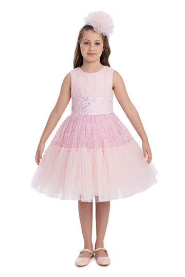 Lovely Pink Girls Dress 34002